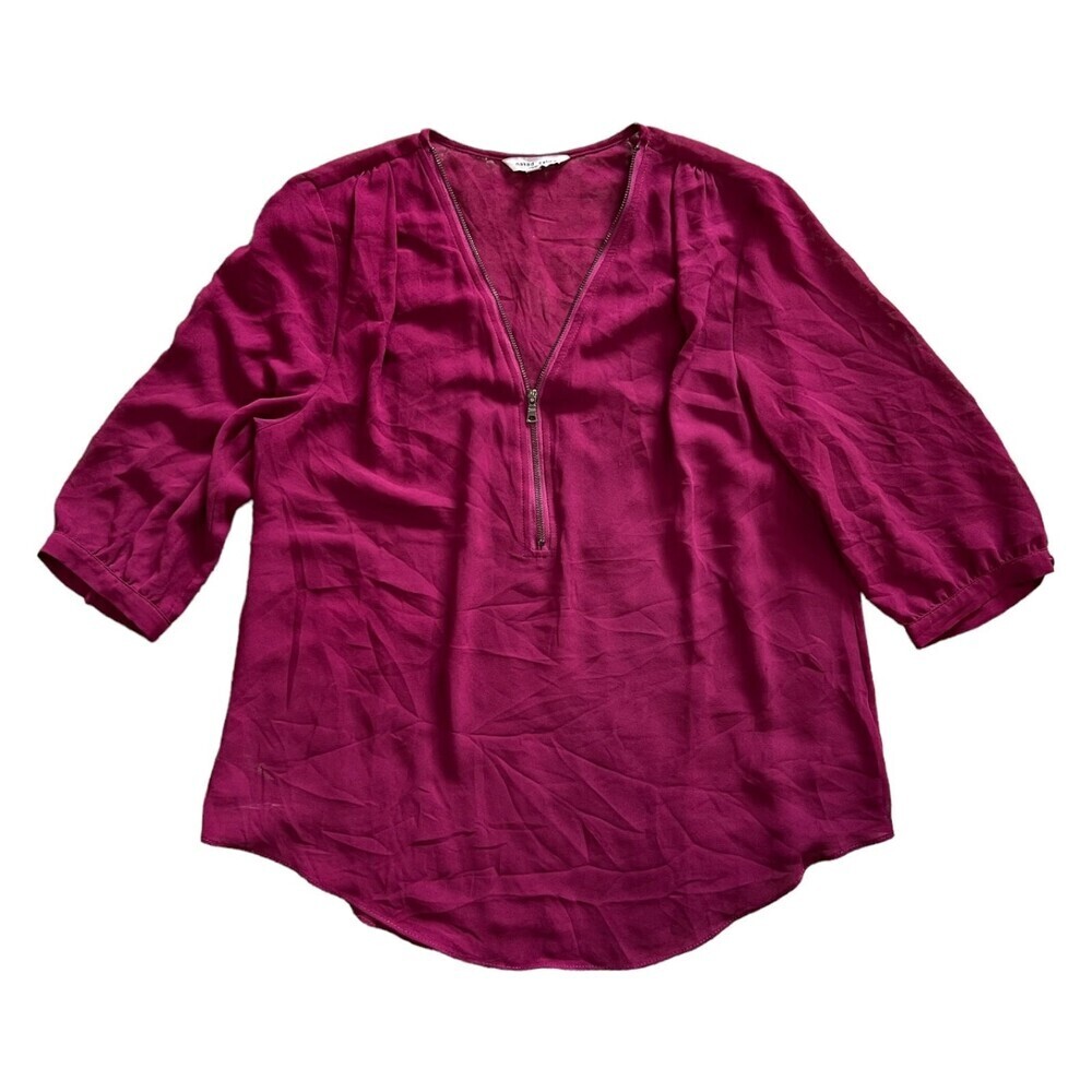 Naked Zebra Fuchsia Chiffon Blouse M